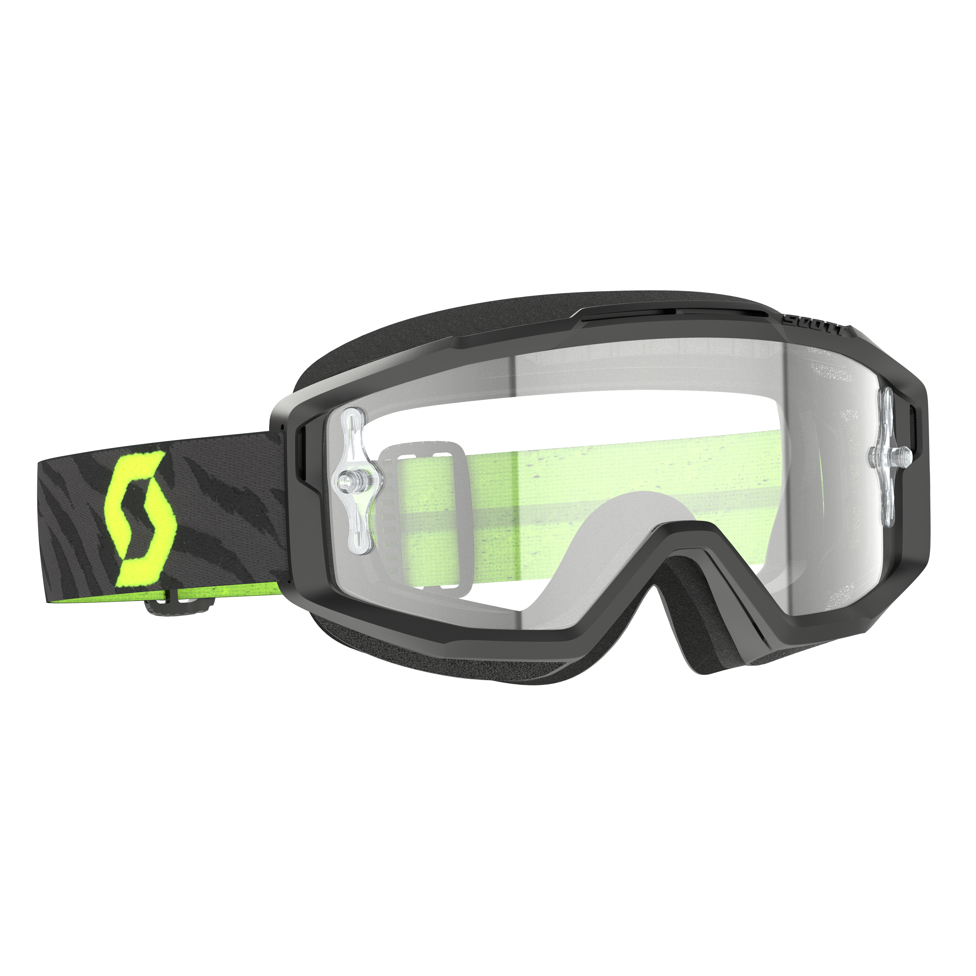 SPLIT OTG GOGGLE ZEBRA BLK/NE YLW CLEAR WRK