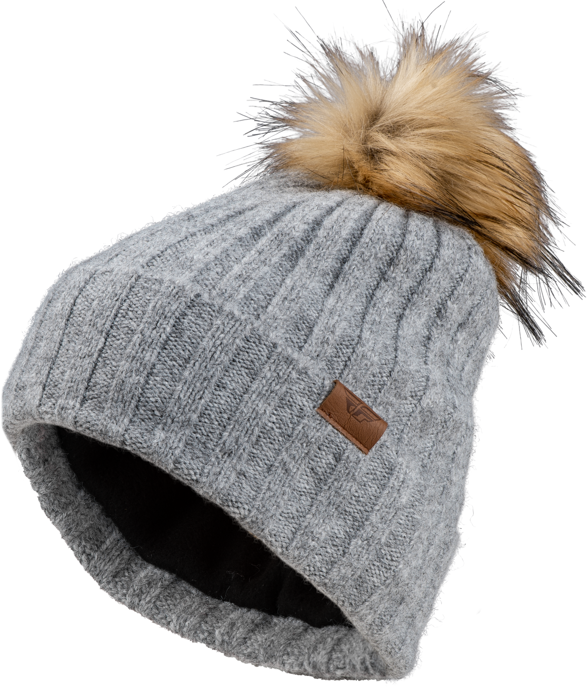 FLY WOMEN'S SNOW POM BEANIE HEATHER GREY