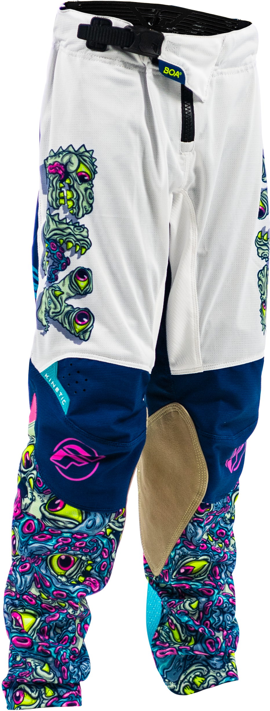 YTH KINETIC MUTANT MESH PANTS WHITE/BLUE/MULTI SZ 22