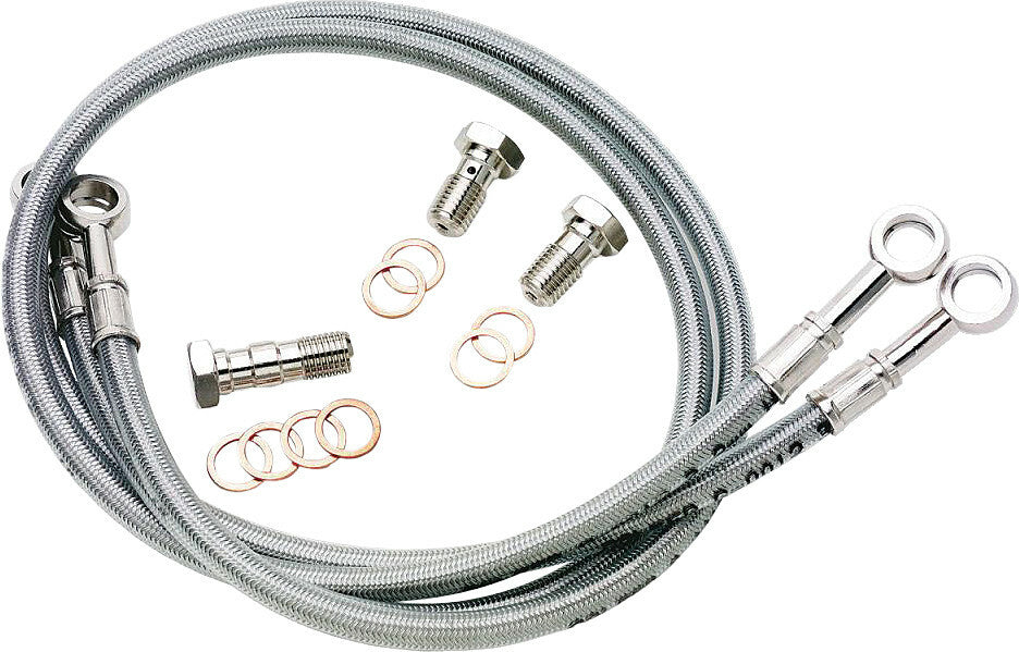 BRAKE LINE FRONT SILVER YAM