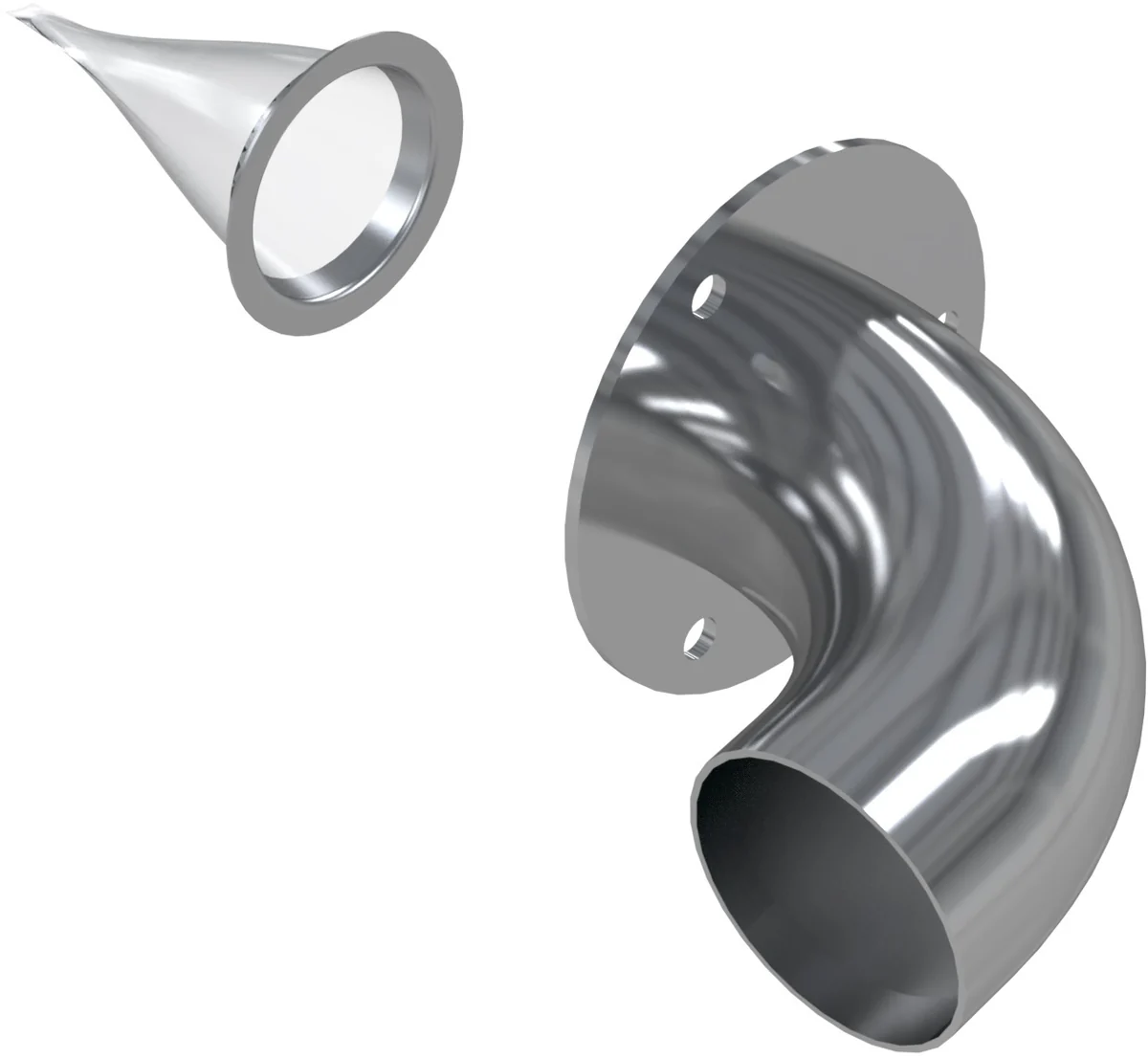 BOLT-ON 2" TIP ASSEMBLY CHROME