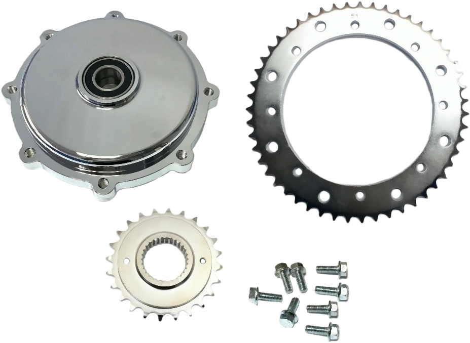 CUSH DRIVE CHAIN CONV KIT CHROME `17-UP FLH/FLT
