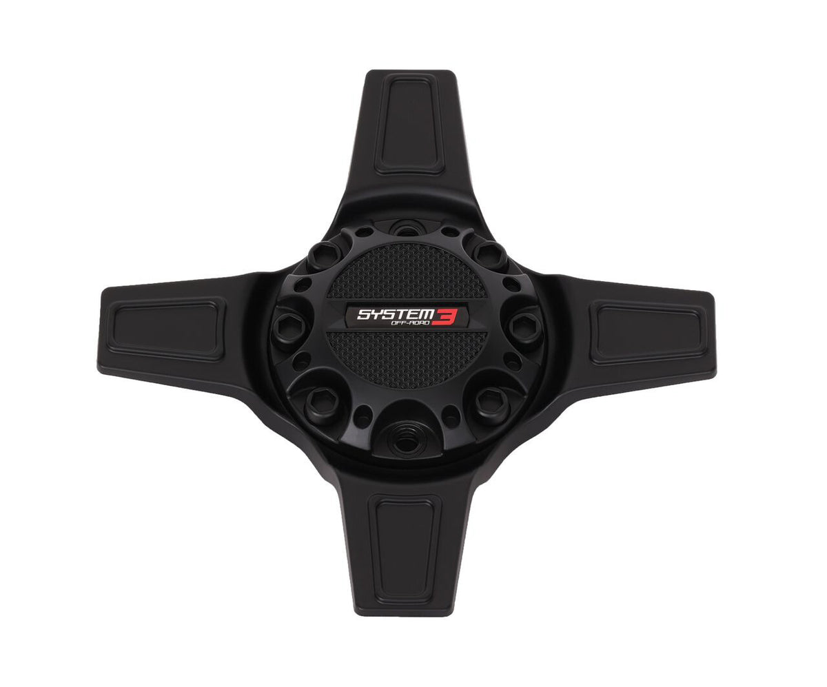 SB10 CENTER CAP DUAL FIT BOLT-IN MATTE BLACK
