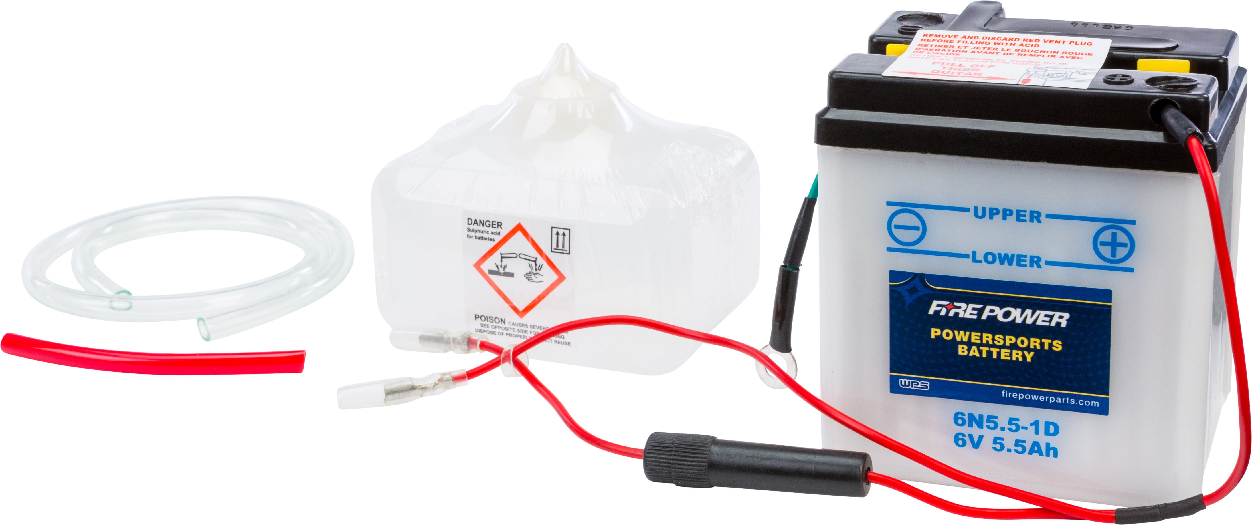 6V Standard Battery w/Acid Pack