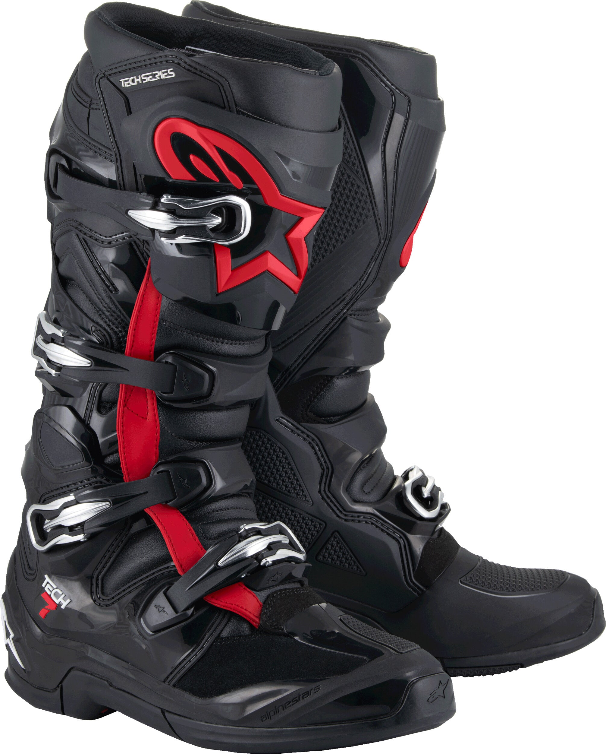 TECH 7 BOOTS BLACK/RED FLUO 10