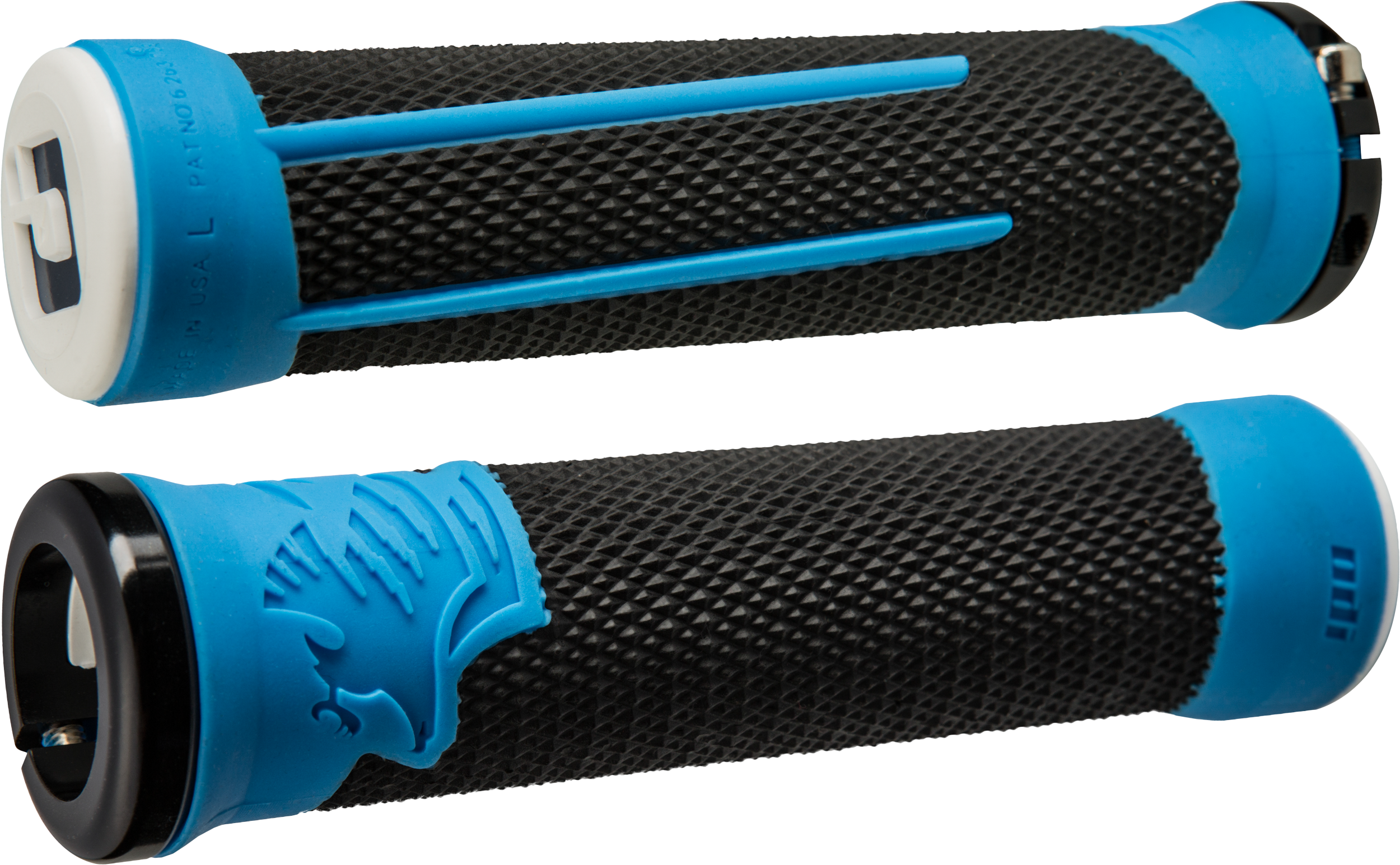 AG-2 MTB/BMX GRIPS BLACK/BLUE W/BLUE