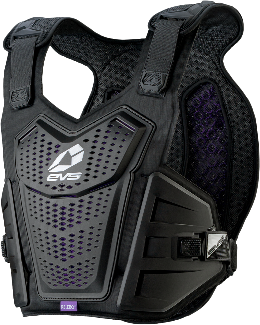 F1 PRO CHEST PROTECTOR W/REZRO BLACK/WHITE SM/MD