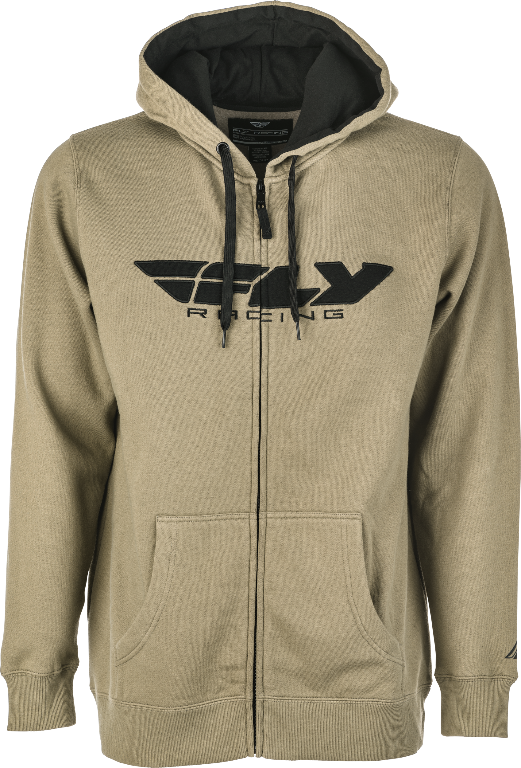 FLY CORPORATE ZIP UP HOODIE TAN/BLACK MD