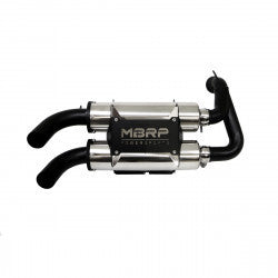 DUAL STACKED SLIP-ON SYSTEM W/ PERFORMANCE MUFFLER BLK TIP
