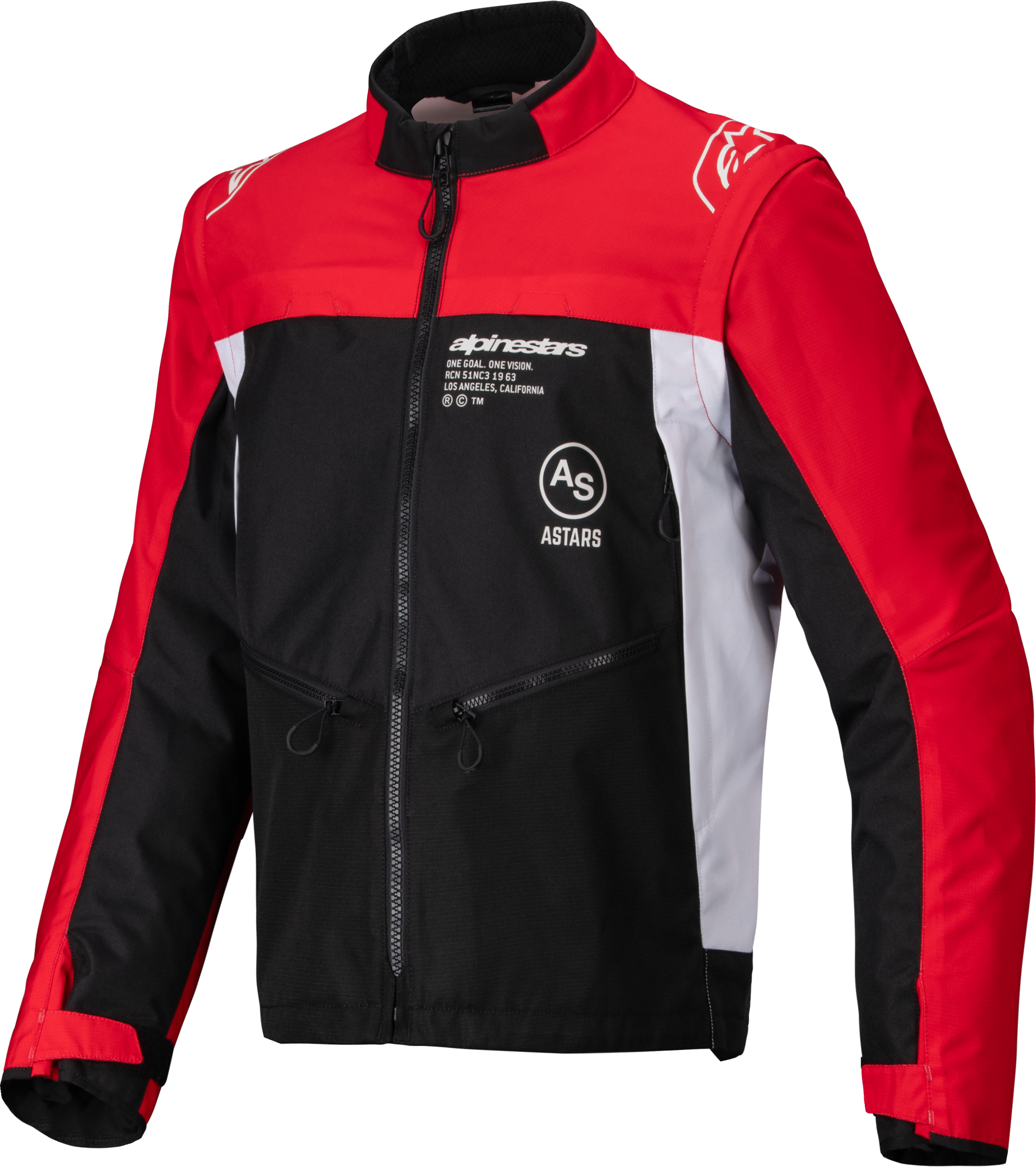 PRO-DURA JACKET BLACK/BRIGHT RED/WHITE 2X