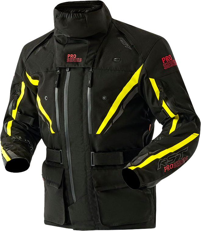 PS PARAGON D3O JACKET BLACK/FLO YELLOW TEXTILE 2XL