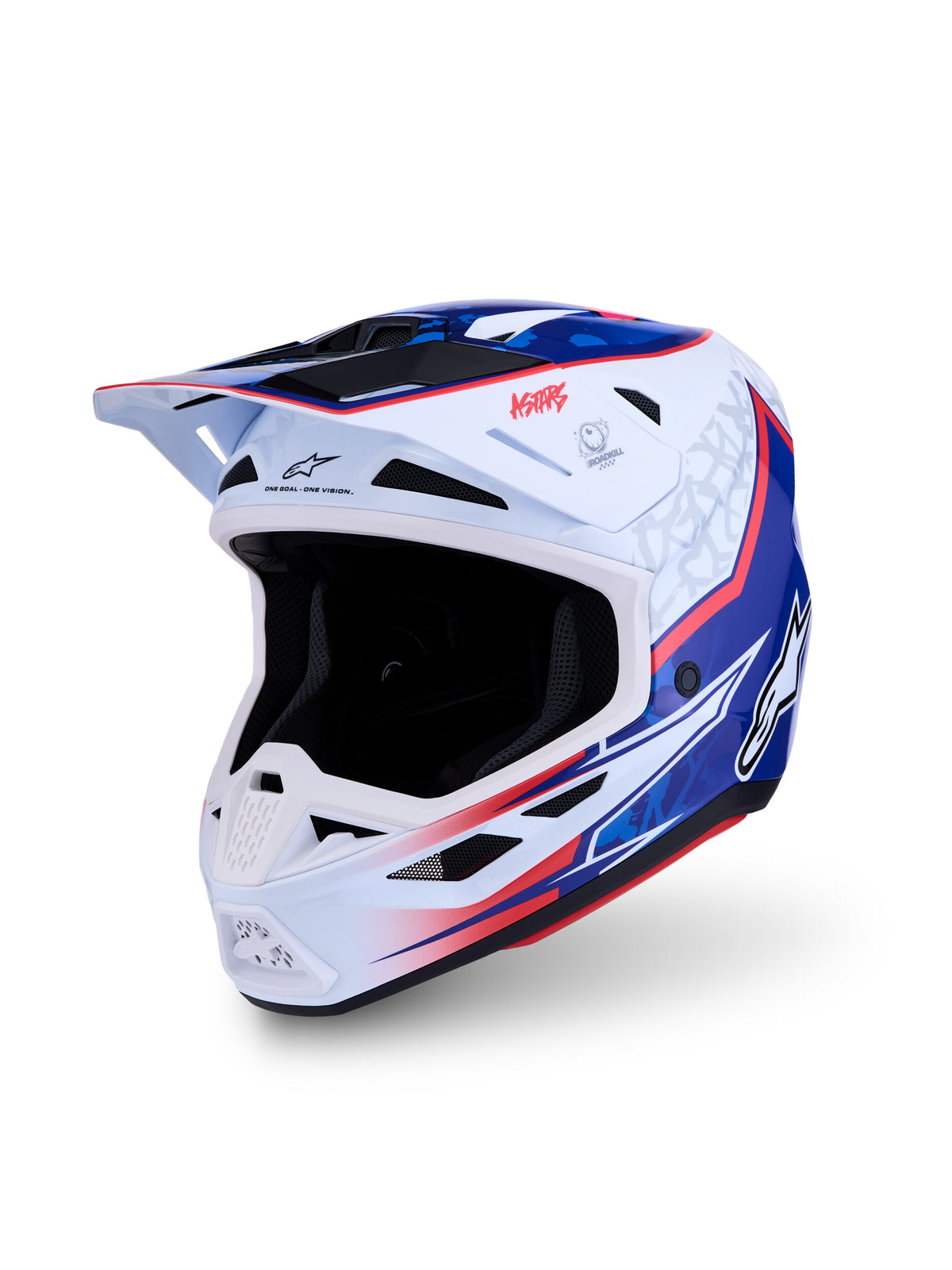 S-M7 BLASTER HELMET ECE06/DOT WHT/BLUE/RED GLOSSY XL