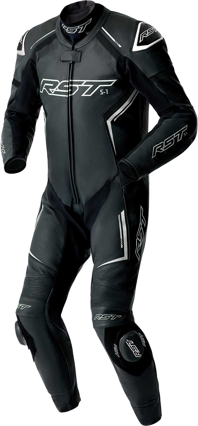 S1 D3O SUIT BLK/WHI LEATHER MD