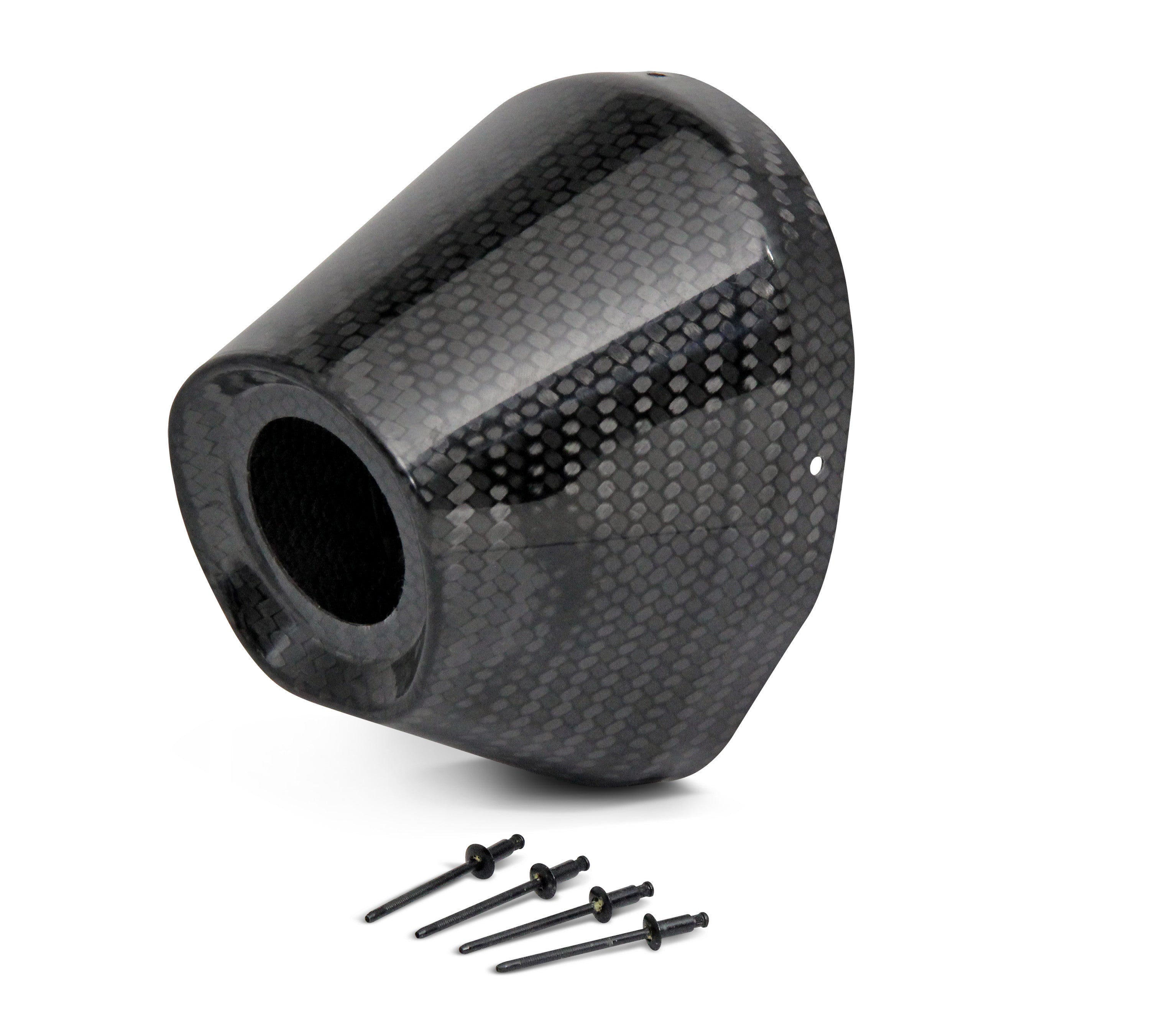 CARBON END CAP 4.5" HOLE 1 1/2 TI5/TI6 CAP/RIVETS