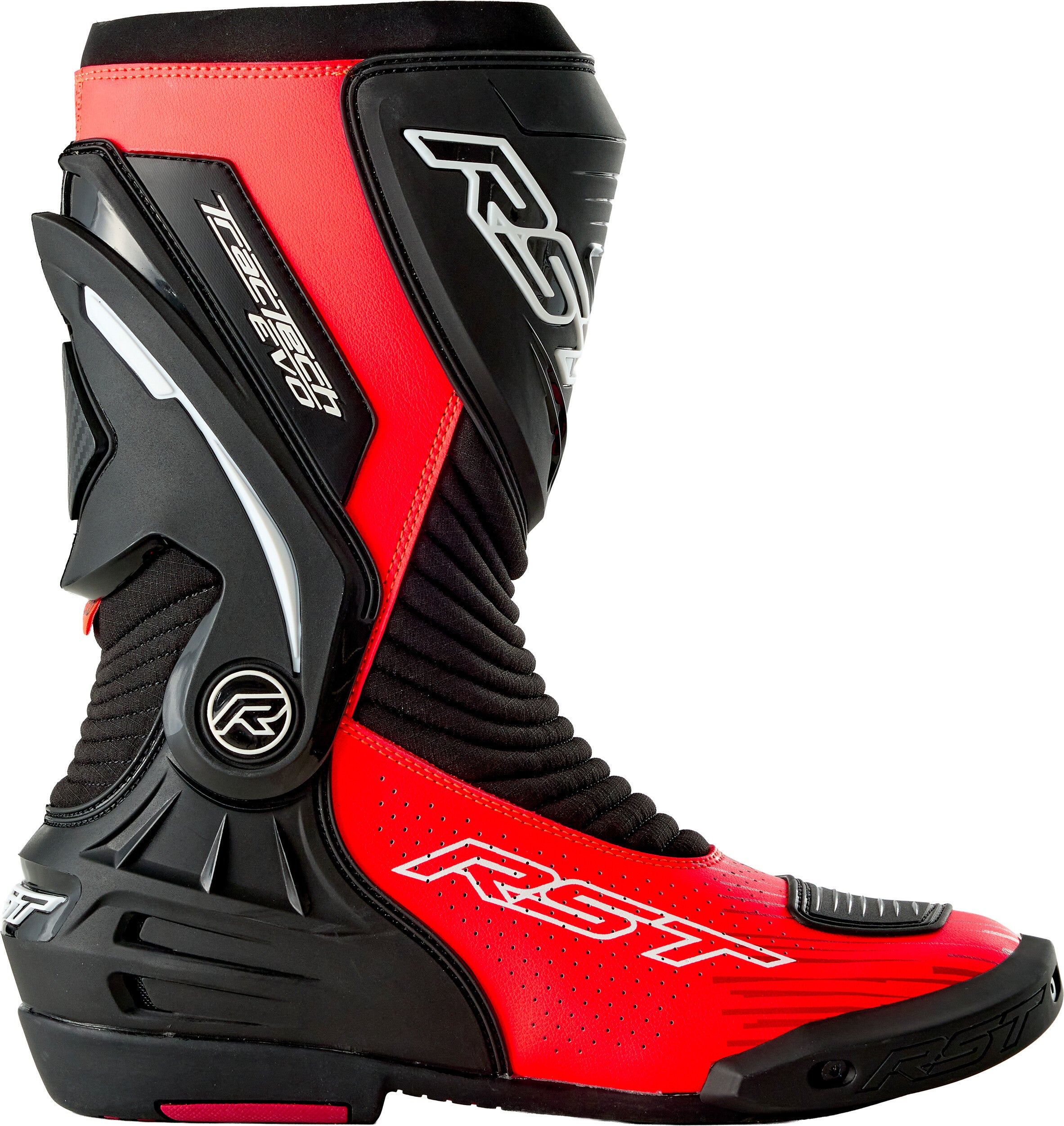 TRACTECH EVO D3O BOOT BLACK/FLO RED 13