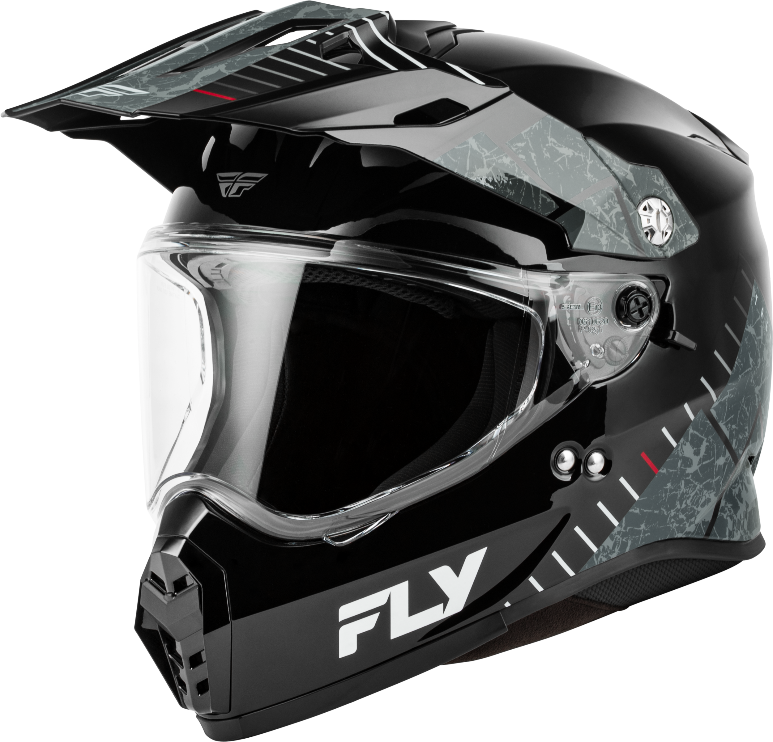 FLY TREKKER GRANITE HELMET BLACK/GREY SM