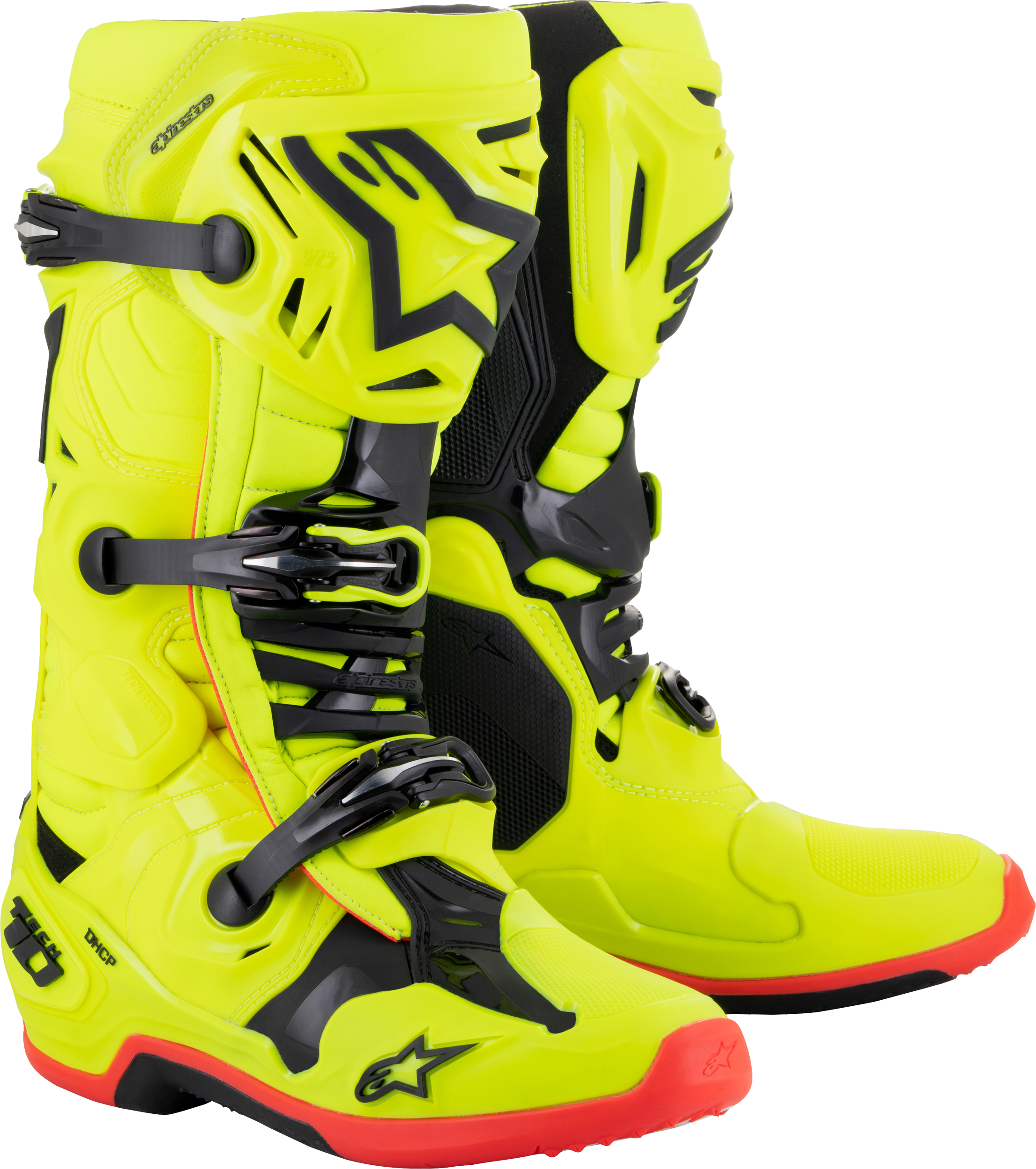 TECH 10 BOOTS YLW FLUO/BLK/RED FLUO SZ 12