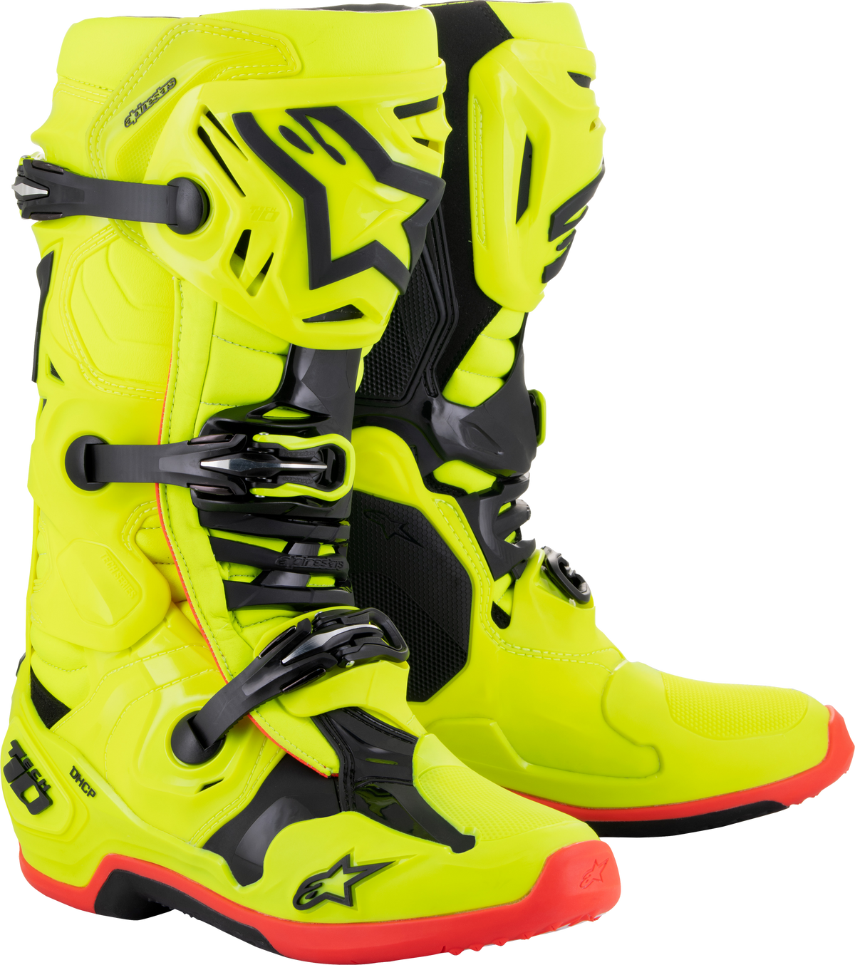 TECH 10 BOOTS YLW FLUO/BLK/RED FLUO SZ 10