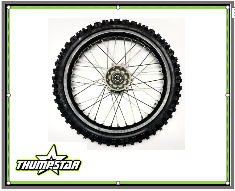 3758 17" Front Wheel & Tire Assembly