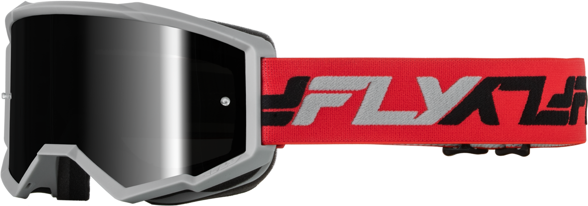 YOUTH ZONE GOGGLE RED/GREY W/ BLACK MIRROR/SMOKE LENS
