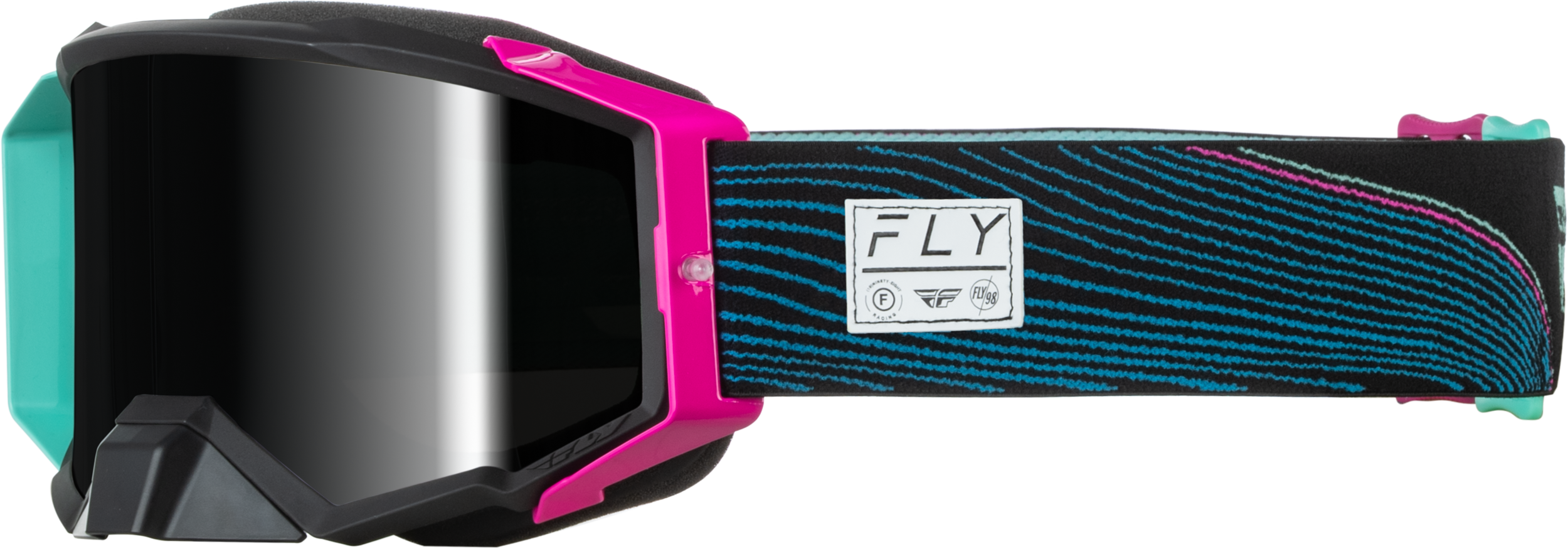 ZONE PRO WAVE GOGGLE BLACK/PUR W/ BLACK MIRROR/SMOKE LENS