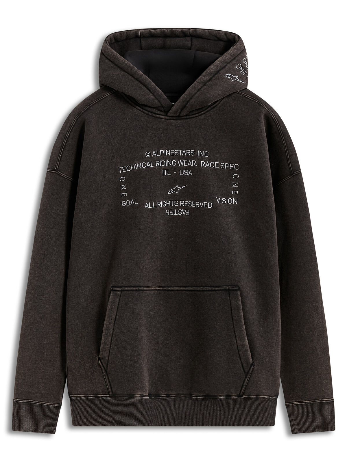 INFINITE WASHED OVRSIZD HOODIE WASHED BLACK XL