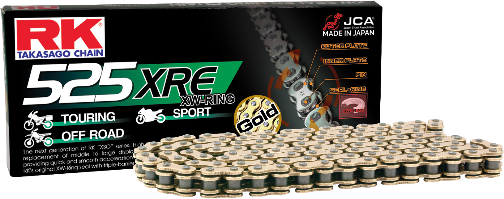 GB525XRE DRIVE CHAIN GOLD 525 X 135