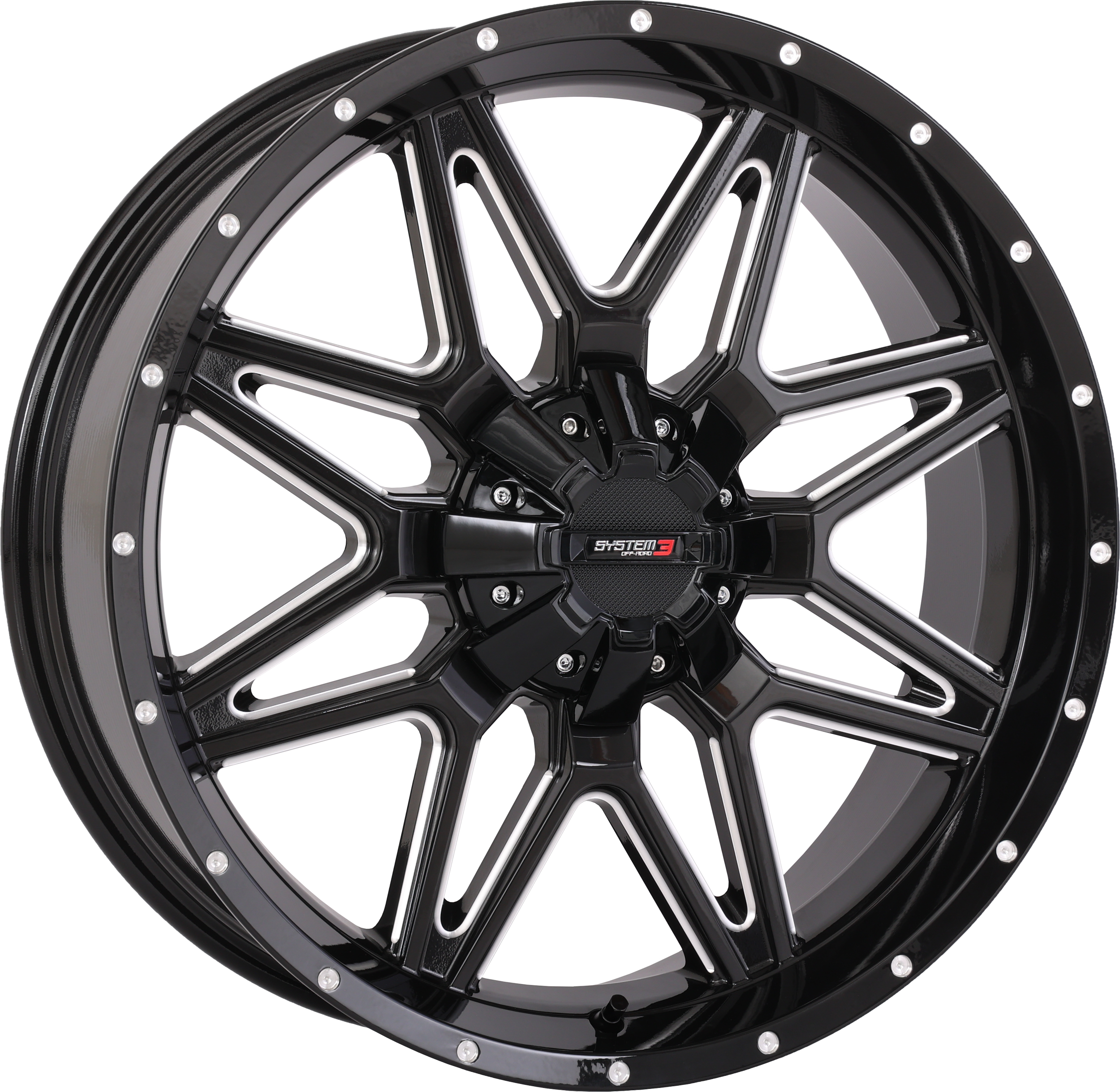 ST7 WHEEL 20X7 4+3 (+10MM) 4/137 & 4/156 GLOSS BLK MILLED