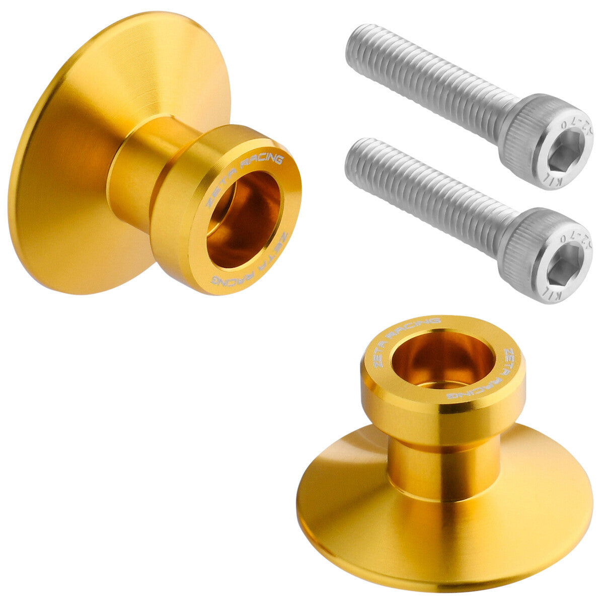 SWINGARM SPOOLS M8 GOLD