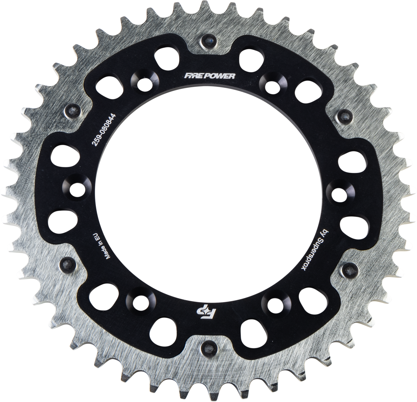 REAR SPROCKET HYBRID 44T BLK/SIL
