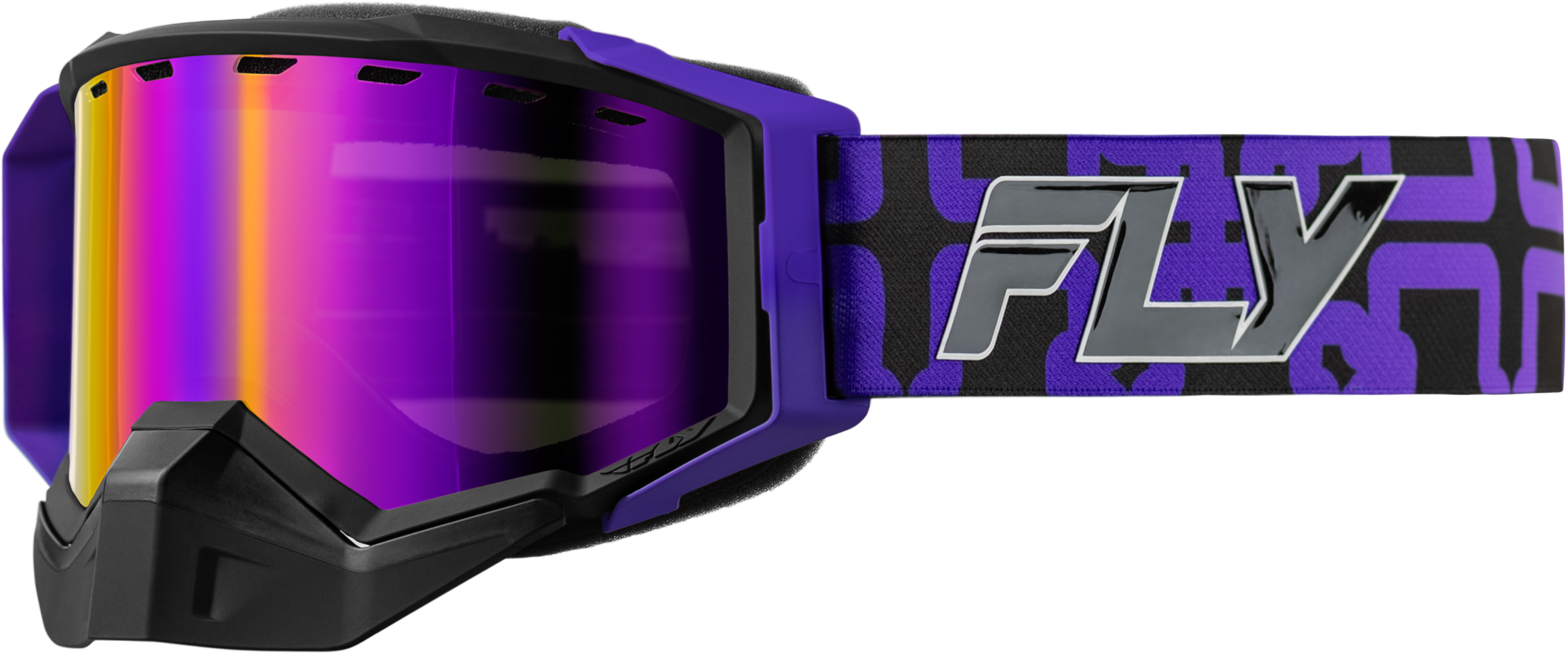 ZONE SNOW PURPLE/BLACK W/PURPLE MIRROR/AMBER LENS