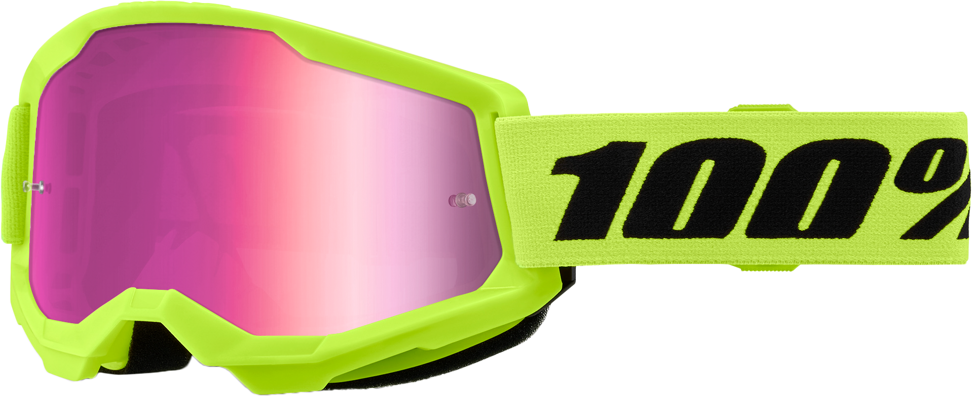 STRATA 2 JUNIOR GOGGLE NEON YELLOW MIRROR PINK LENS