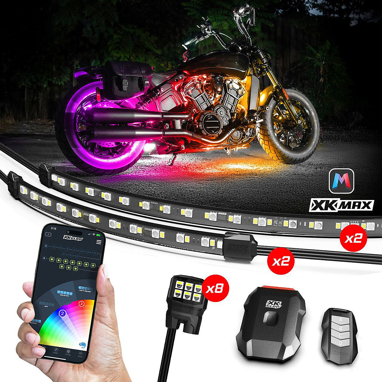 XKMAX LED UNDERGLOW KIT 10 PC