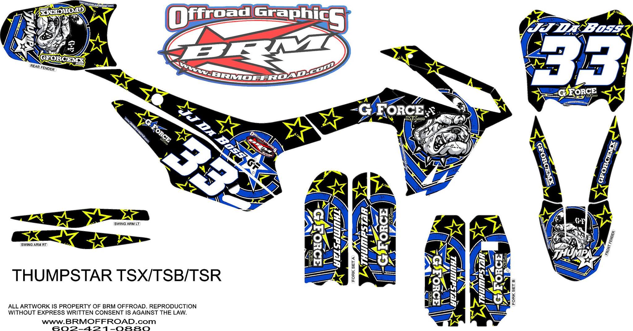 Thumpstar Team Decal Kit - Urban Camo