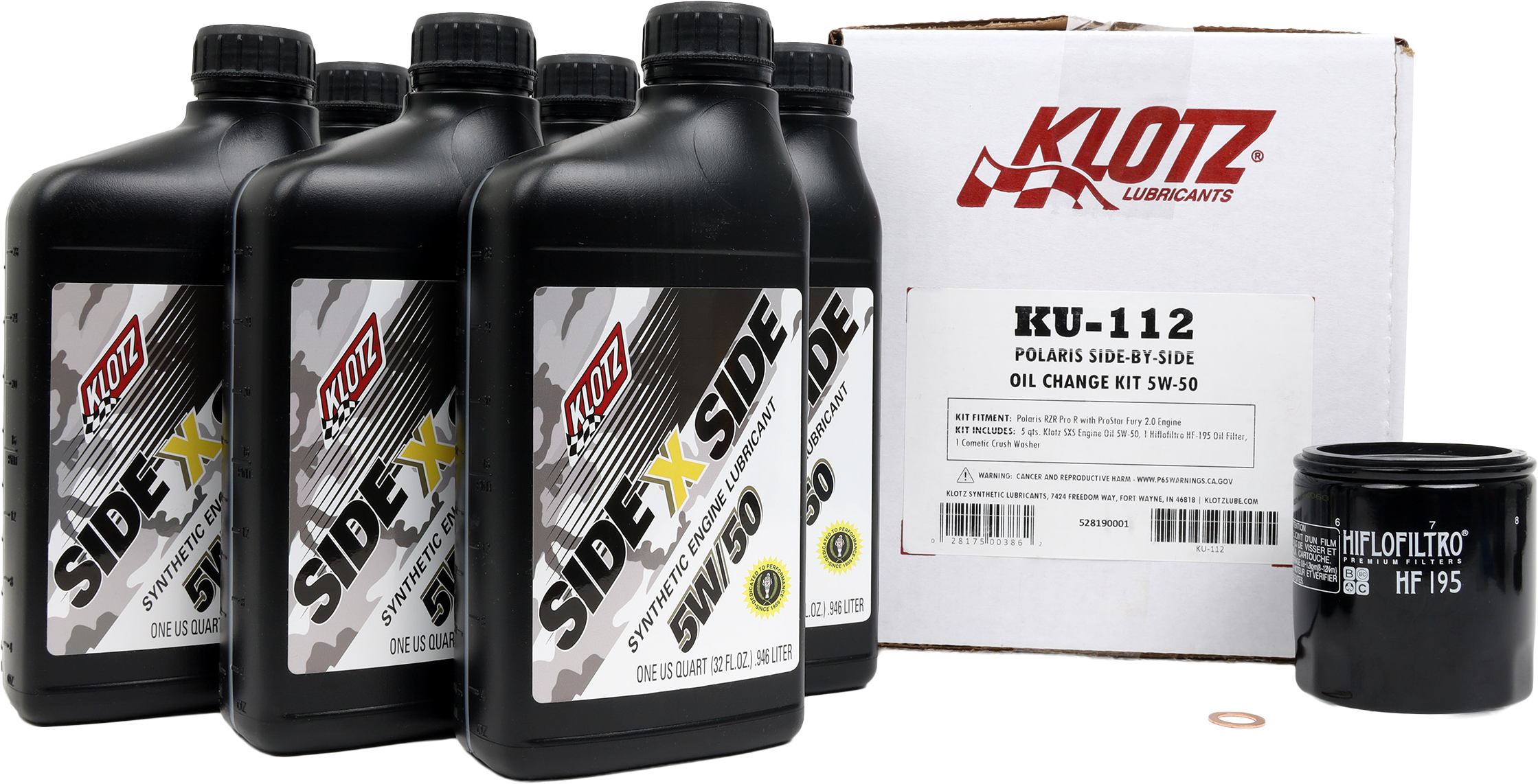 POLARIS SXS 6QT SYNTHETIC OIL CHANGE KIT
