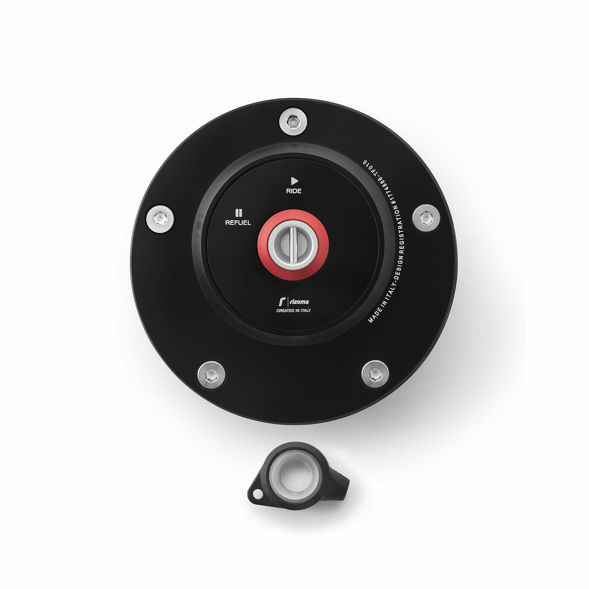 GAS CAP LOCKING BLACK/RED APR