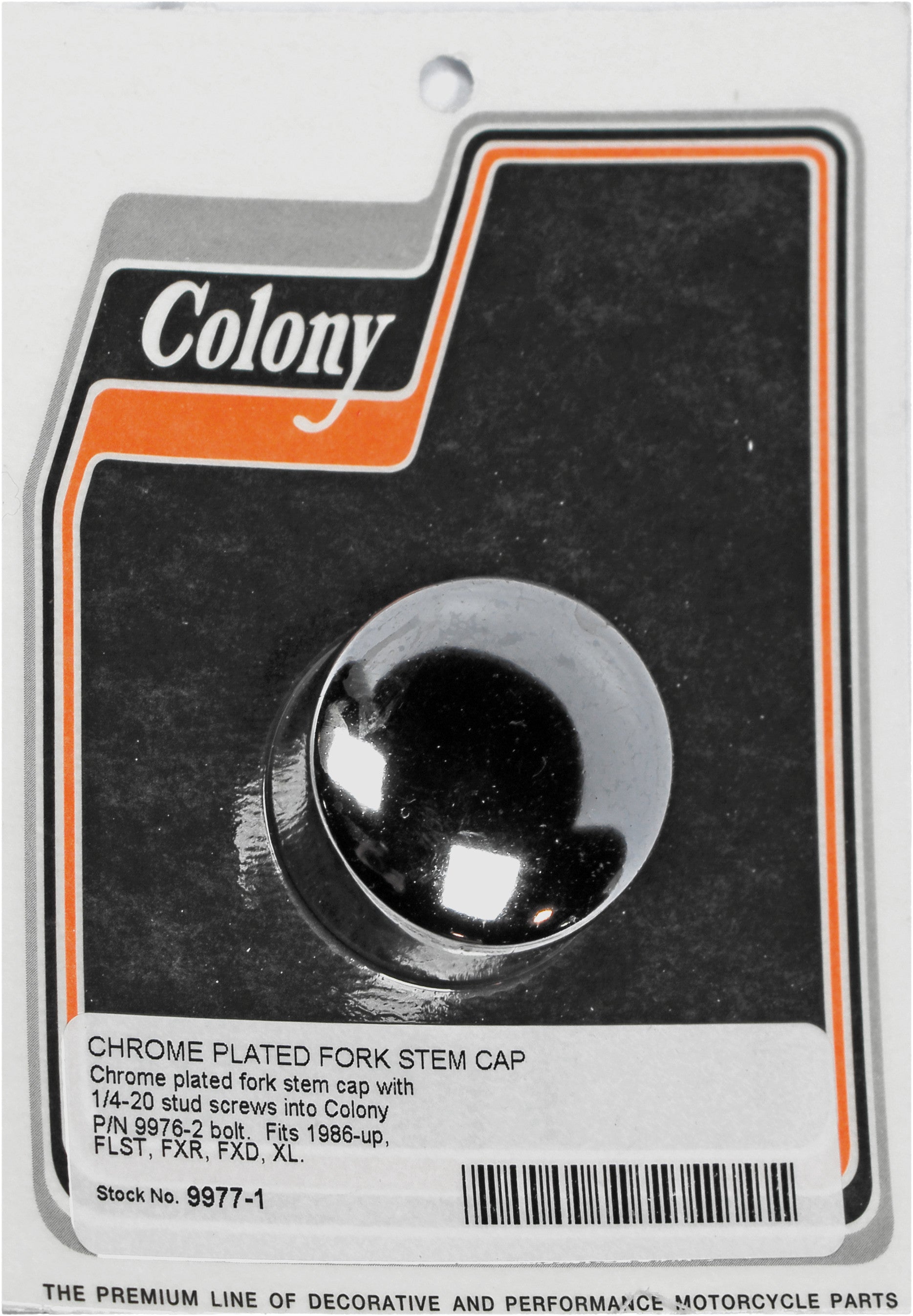 CHROME FORK STEM CAP FLST FXR FXD XL 86-UP