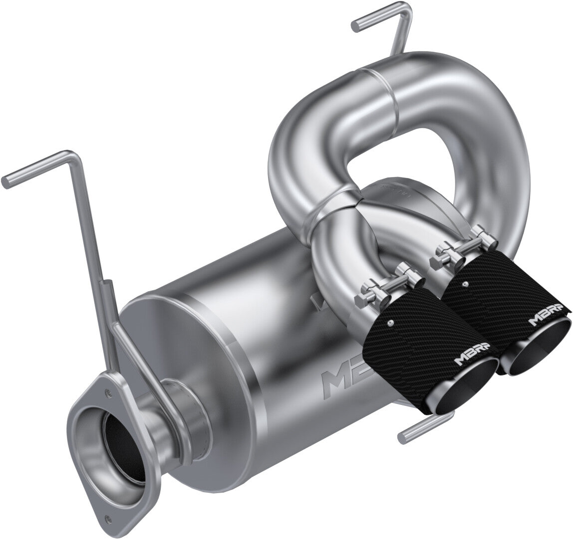 DUAL SLIP-ON CENTER OUT W/ PERFORMANCE MUFFLER CF TIP