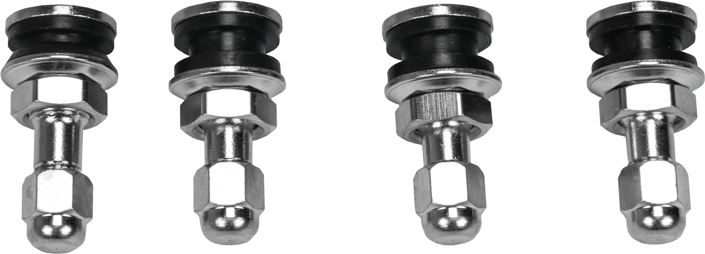 VALVE STEMS CHROME 4/PK