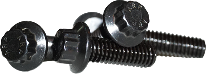 12 POINT REAR ROTOR BOLTS BLACK  3/8-16X1