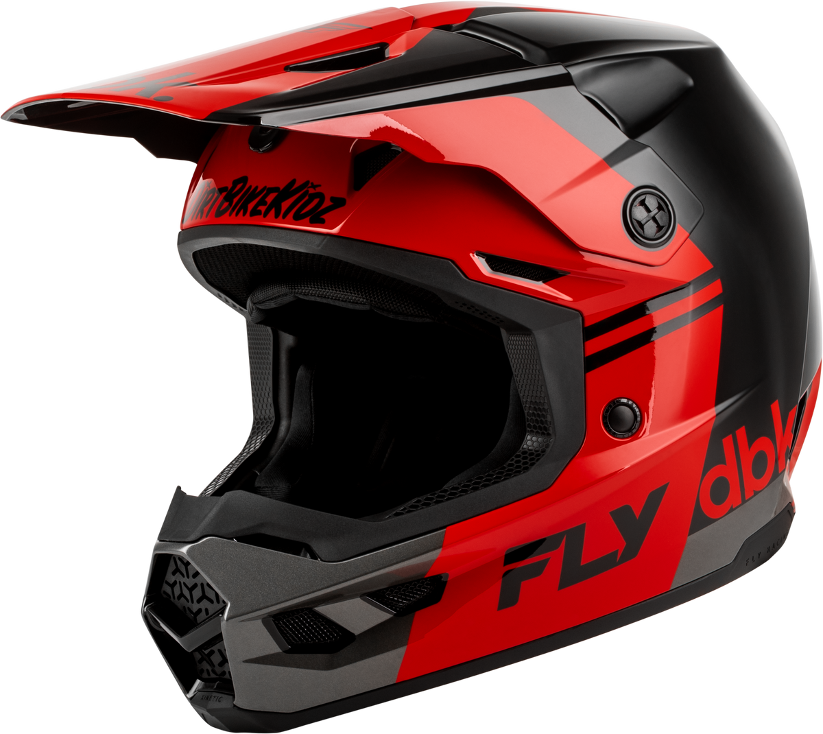KINETIC DBK HELMET BLACK/RED/GREY SM