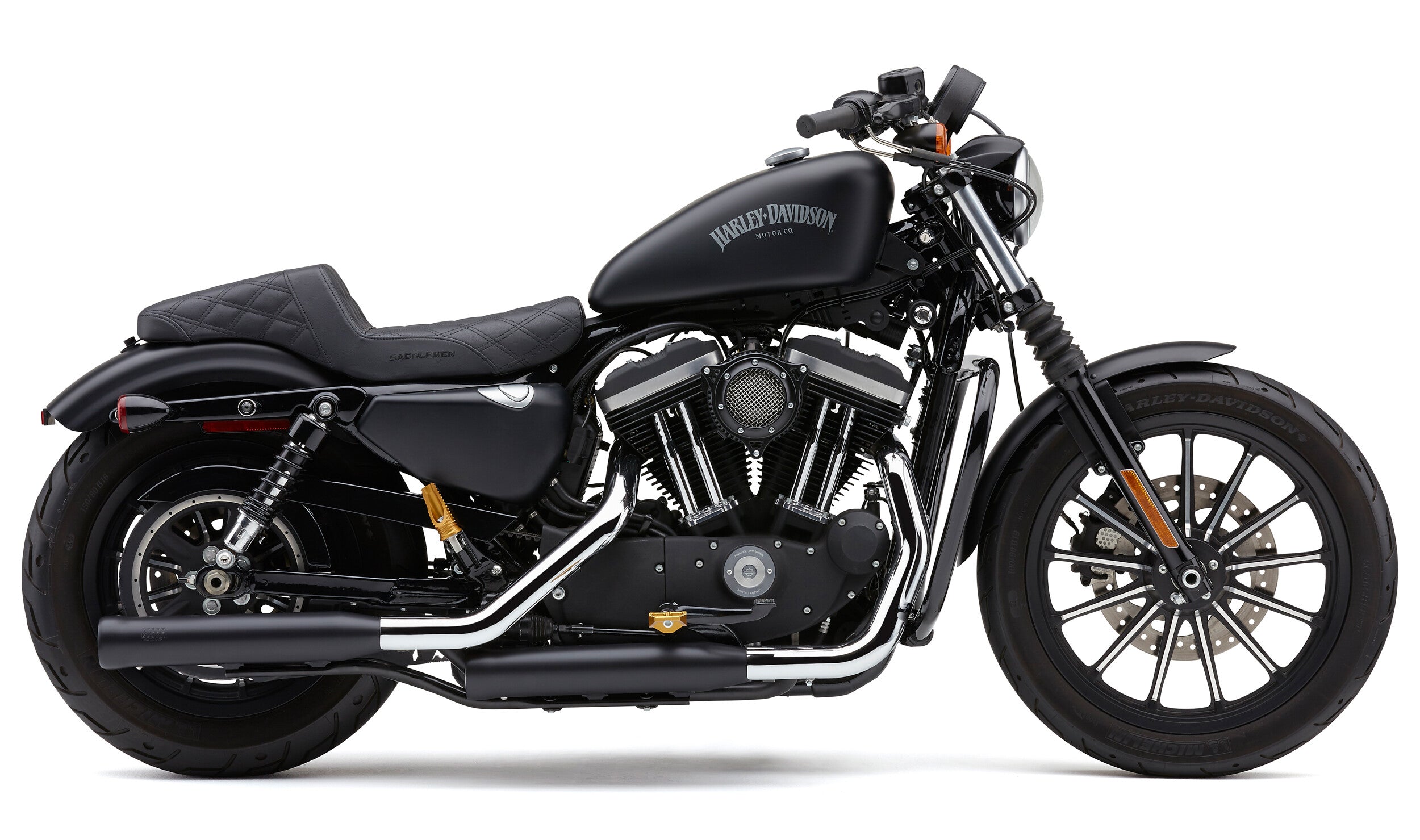 3" NH SERIES SLIP-ONS BLACK SPORTSTER 14-24