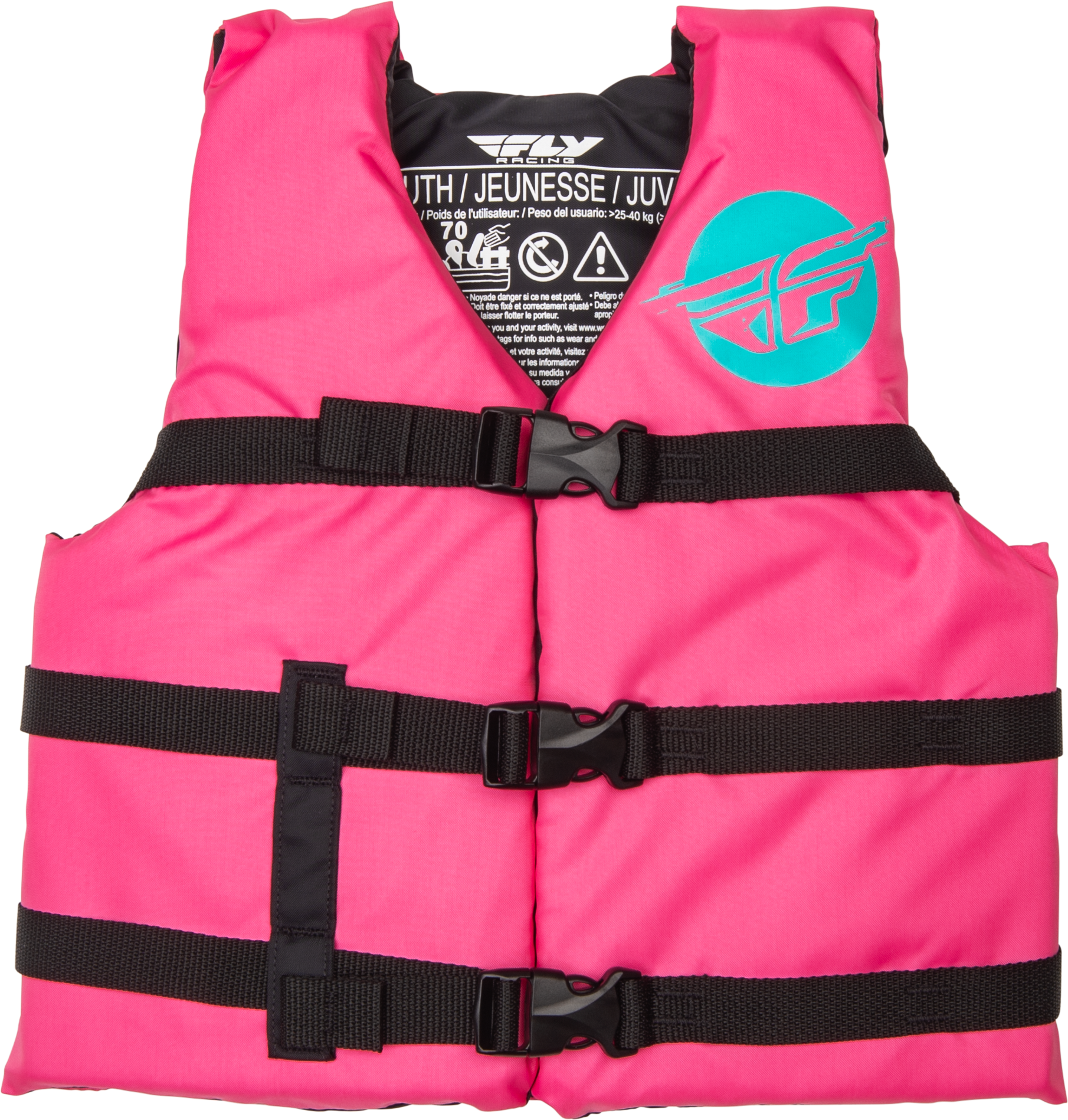 YOUTH FLOTATION VEST NEON PINK/TEAL
