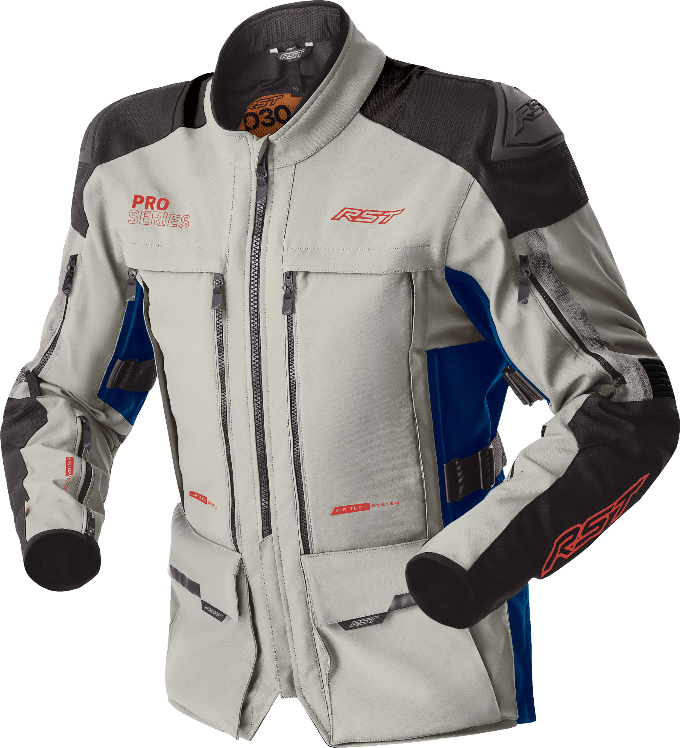 WOMENS PS ADVENTURE D3O JACKET SIL/BLU TEXTILE LG