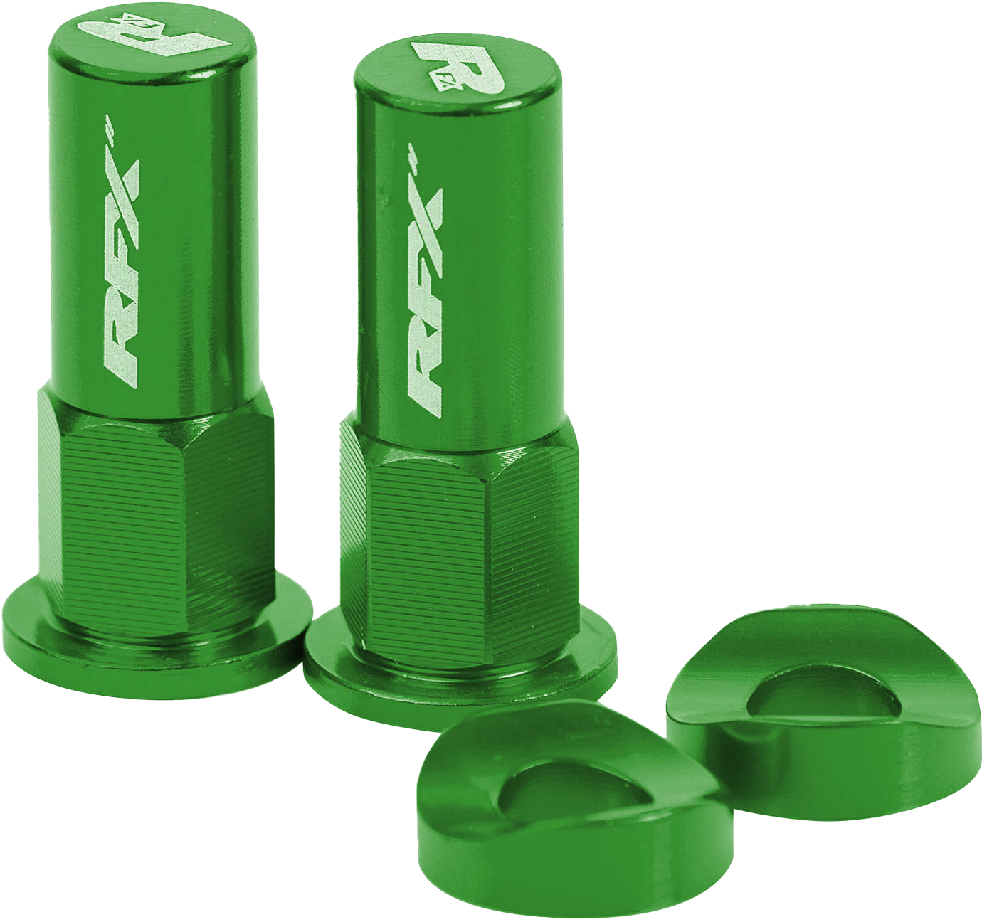 RIM LOCK NUTS & WASHERS 2PCS GREEN