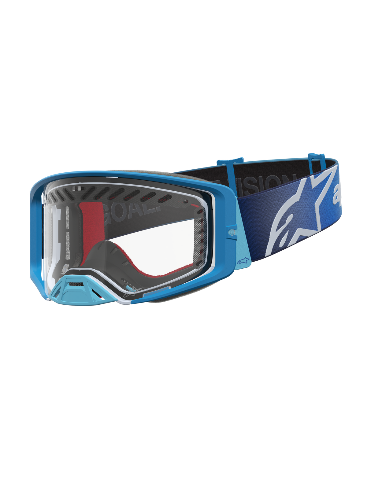 Alpinestars Supertech Dura Air Fluid Goggles - Blue Fade Grey / Clear Lens