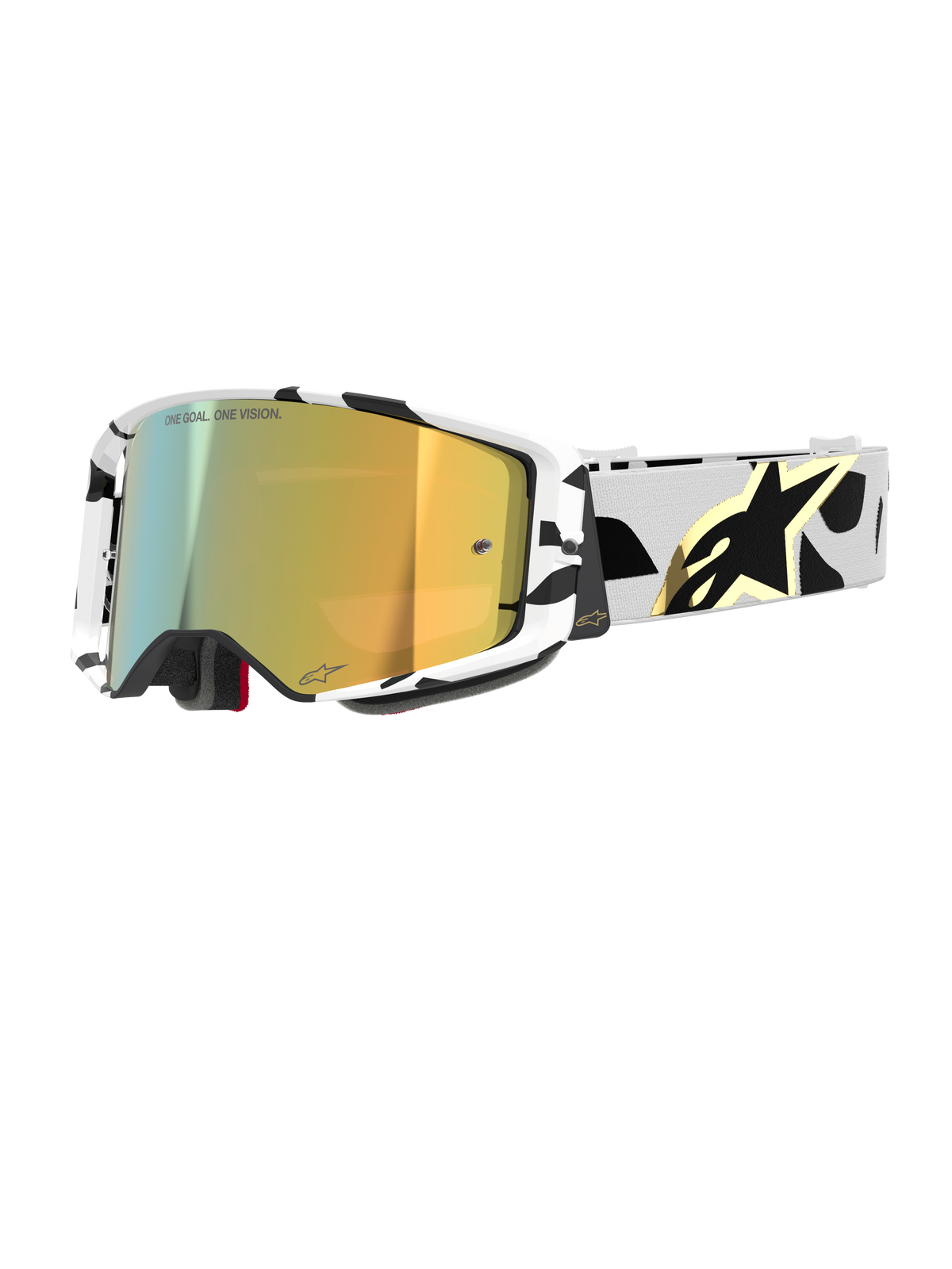 Alpinestars Supertech Corp Goggles Absolute Vision - White Gold / Mirror Gold Lens