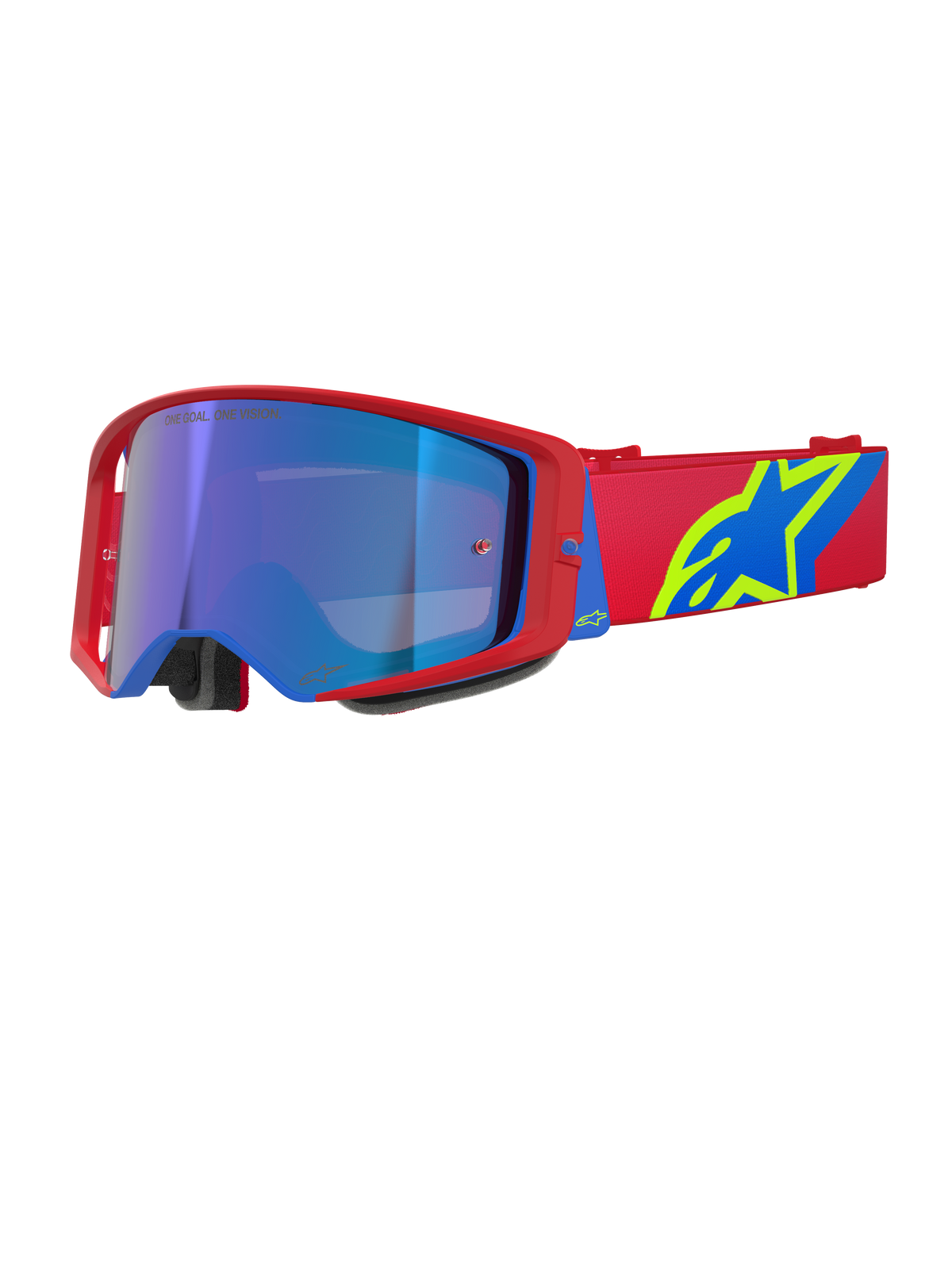 Alpinestars Supertech Corp Goggles Absolute Vision - Red Blue / Mirror Blue Lens