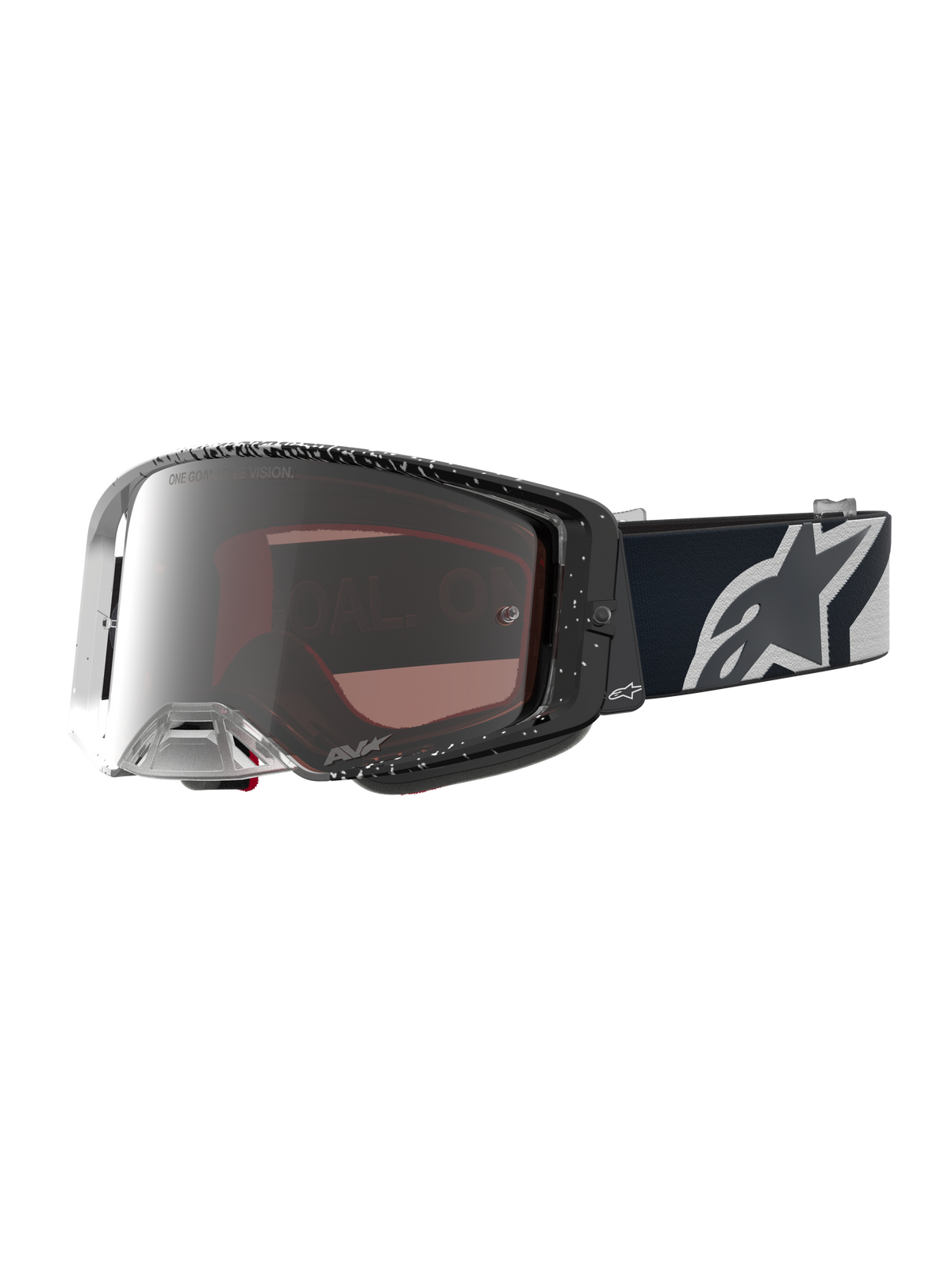 Alpinestars Supertech Hiten Goggles - White Black / Mirror Silver Lens