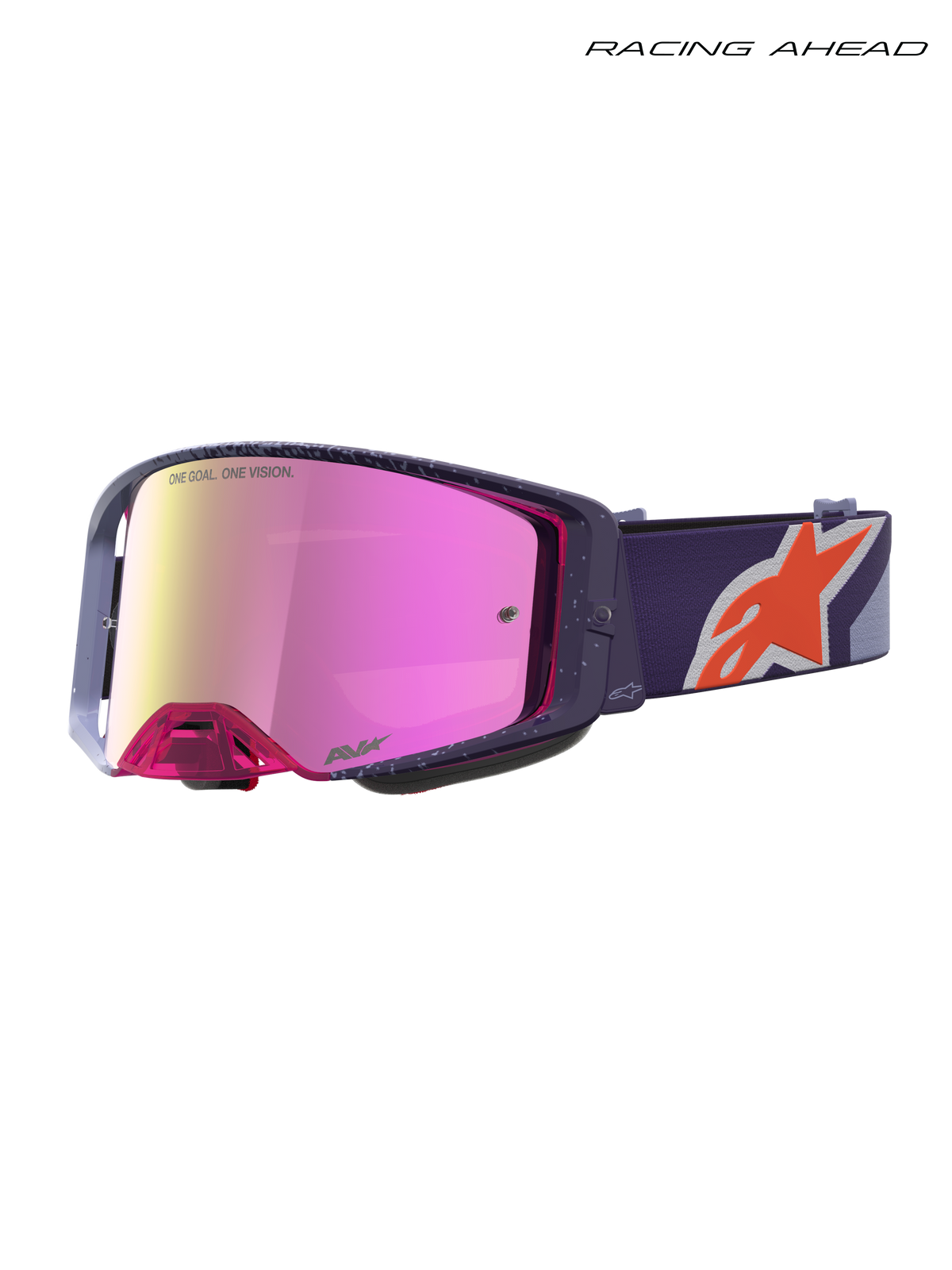 Alpinestars Supertech Hiten Goggles - Purple Red / Mirror Pink Lens